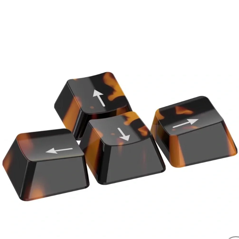 🐢⌨️ TORTOISE PRINT KEYBOARD CUTENESS PACK 🖤🟤 | MX Mechanical Keycaps+Spacebar